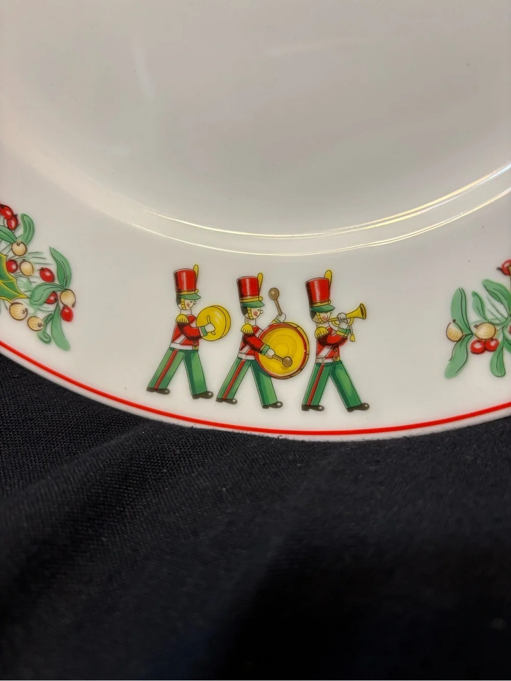 Vista Alegre Christmas Magic 10 1/2” Dinner Plate with Toy Soldier Band